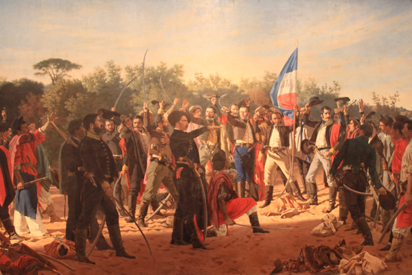 Cuadro sobre el Desembarco de los Treinta y Tres Orientales pintado por Blanes