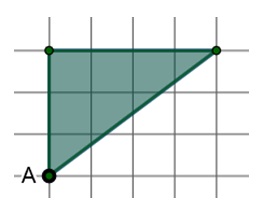 triángulo sobre cuadrícula