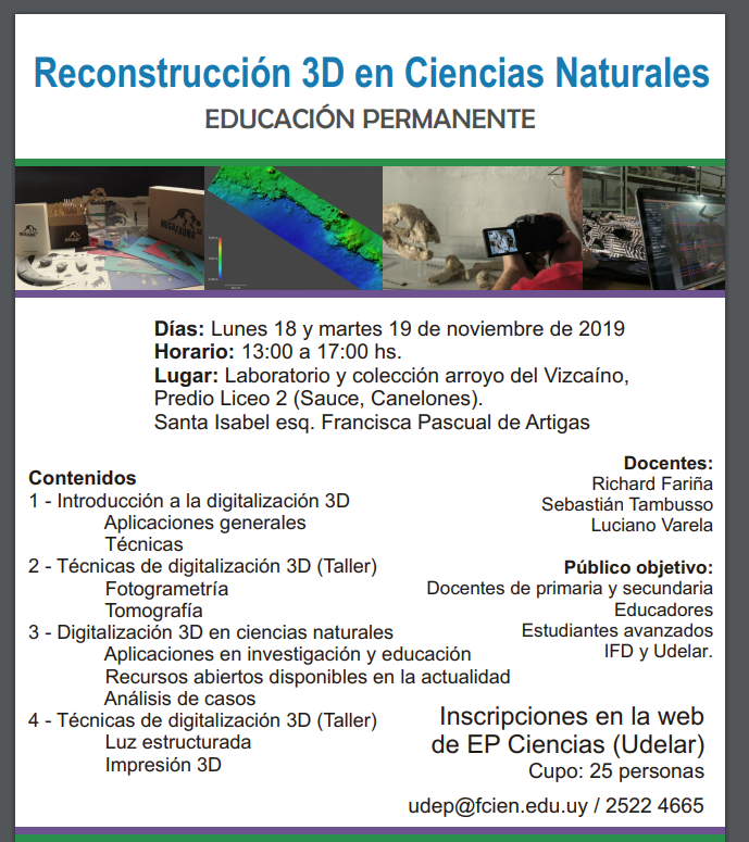 Afiche con curso