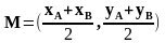 Coordenadas del punto medio