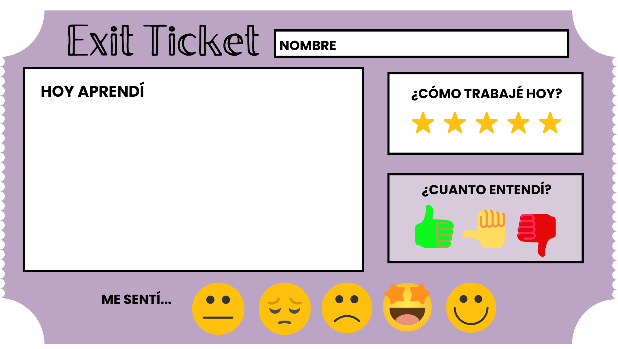 Exit ticket inicial