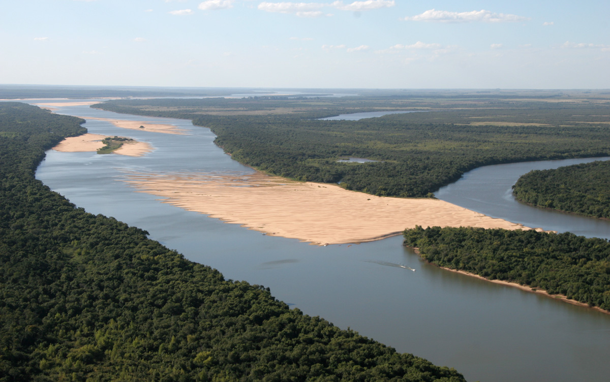 imagen  Macizos boscosos en la desembocadura del Queguay, departamento de PAYSANDÚ