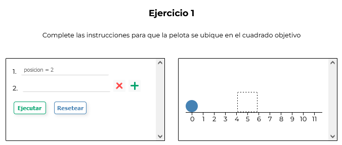 Captura de primer ejercicio de Mileva