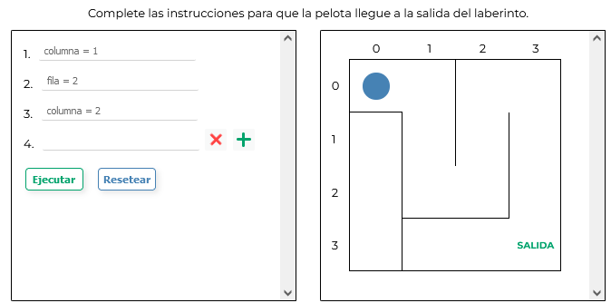 Captura del segundo ejercicio de Mileva