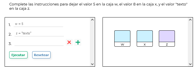 Captura del cuarto ejercicio de Mileva