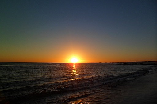 atardecer en océano