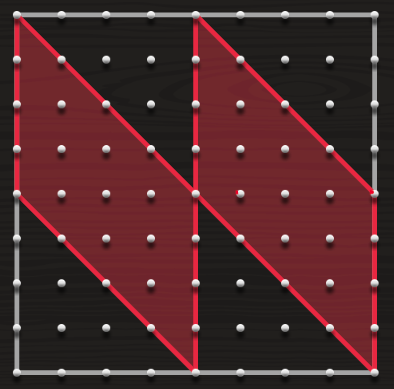dos paralelogramos dentro de un cuadrado