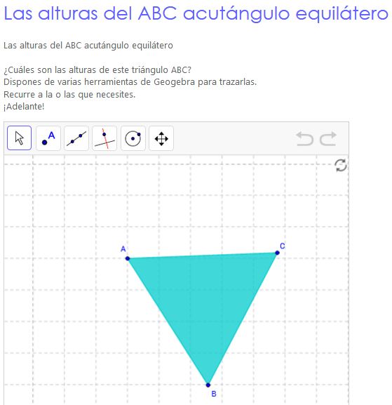 Alturas del triángulo equilátero