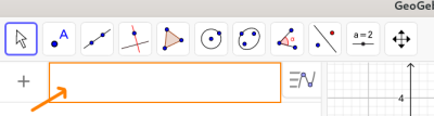 Barra de entrada de Geogebra