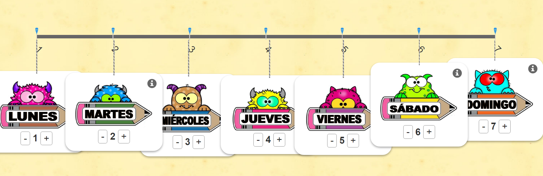 nombres de los días de la semana ordenados