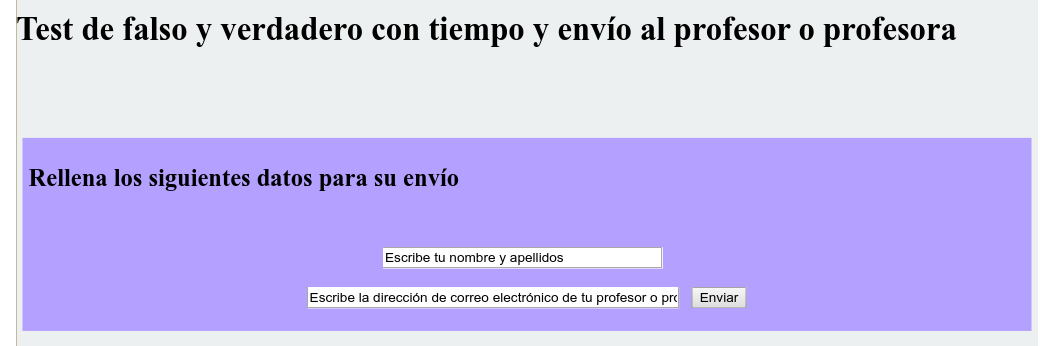 Formulario de entrega de respuestas al docente