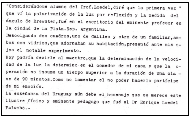 fragmento de cita de Loedel