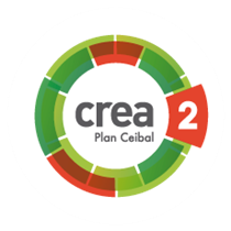 Logo de la plataforma del Plan Ceibal: CREA2