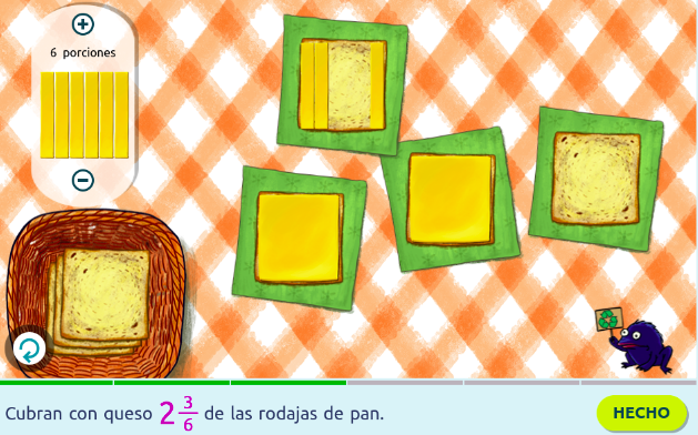 actividad de matific con números mixtos