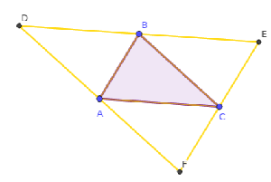 triángulos para demostración de la existencia del ortocentro