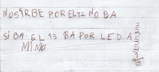 Respuesta al problema matemático.