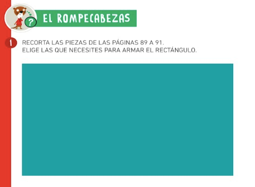 Actividad de armar un rompecabezas geométrico