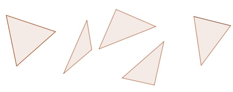 Imagen con varios triángulos diferentes.