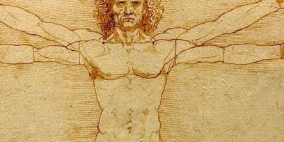 Fragmento de la obra 'Le proporzioni del corpo umano secondo Vitruvio' (el hombre de Vitruvio), de Leonardo Da Vinchi