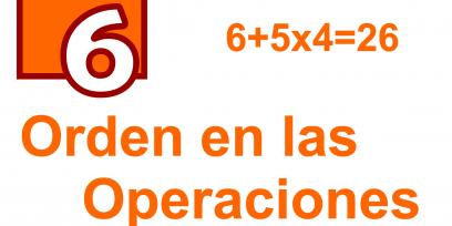 Imagen con texto Orden en las operaciones y el número 6