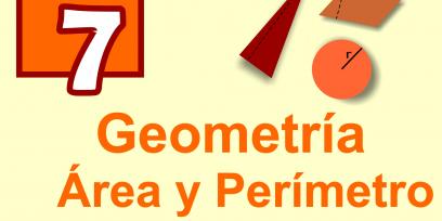 Texto Geometría, área y perímetro, 7 y figuras geométricas.