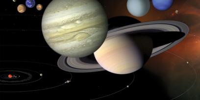 Representación de los planetas a escala