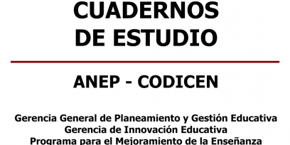 Texto que dice Cuadernos de estudio, Anep Codicen.