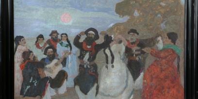 Pedro Figari (Montevideo 1861-1938): "Cielito" (óleo sobre cartón 48 x 68 cm)