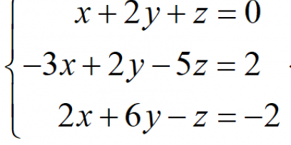 sistema de ecuaciones de 3x3