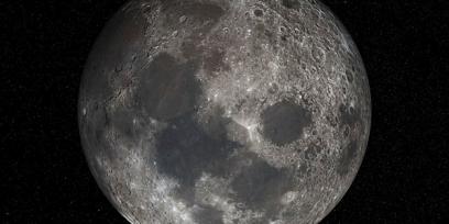 La luna vista desde un telescopio.