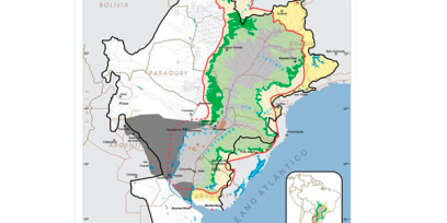 mapa del Acuífero Guaraní