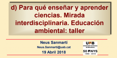 Diapositiva inicial utilizada por Neus Sanmmartí