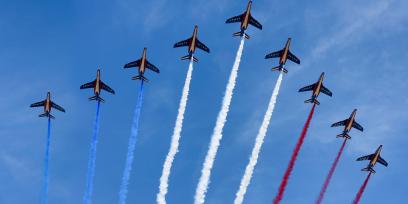 Aviones a chorro. Imágenes libres de derechos. 