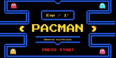 pantalla inicial el juego "Pacman"
