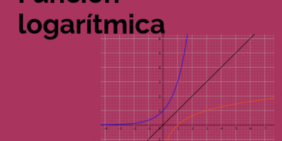 Contiene una leyenda " función logarítmica " , y un gráfico de la función logarítmica y la exponencial.