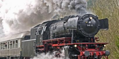 Imagen de un tren a vapor