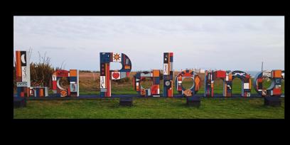 Letras pintadas con inspiración de Torres García