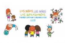 Ilustración de niños ejerciendo sus derechos.