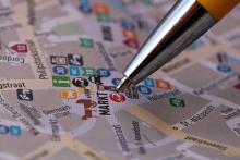 fotografía de un plano de una ciudad