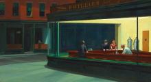 Imagen obra "Nighthawks" de Edward Hopper