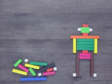 Figura humana creada con regletas Cuisenaire