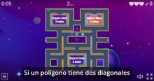 Captura del juego de laberinto de cantidad de diagonales de polígonos