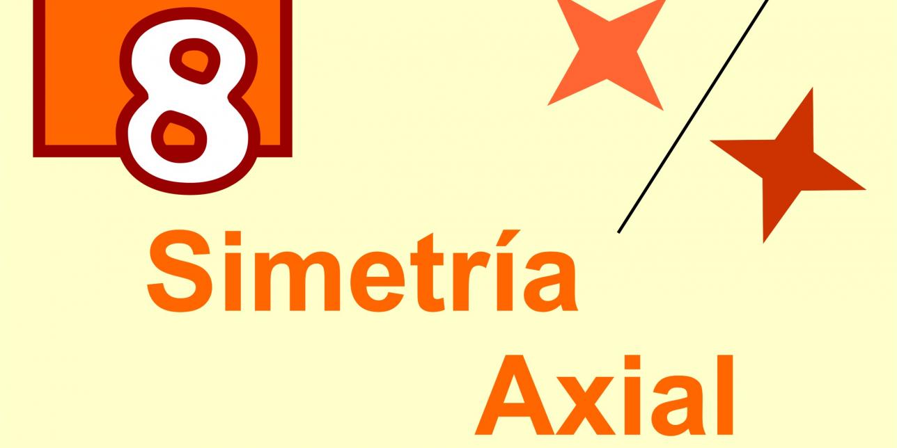 Imagen con texto Simetría axial y la figura de una simetría de una estrella. contiene el número 8