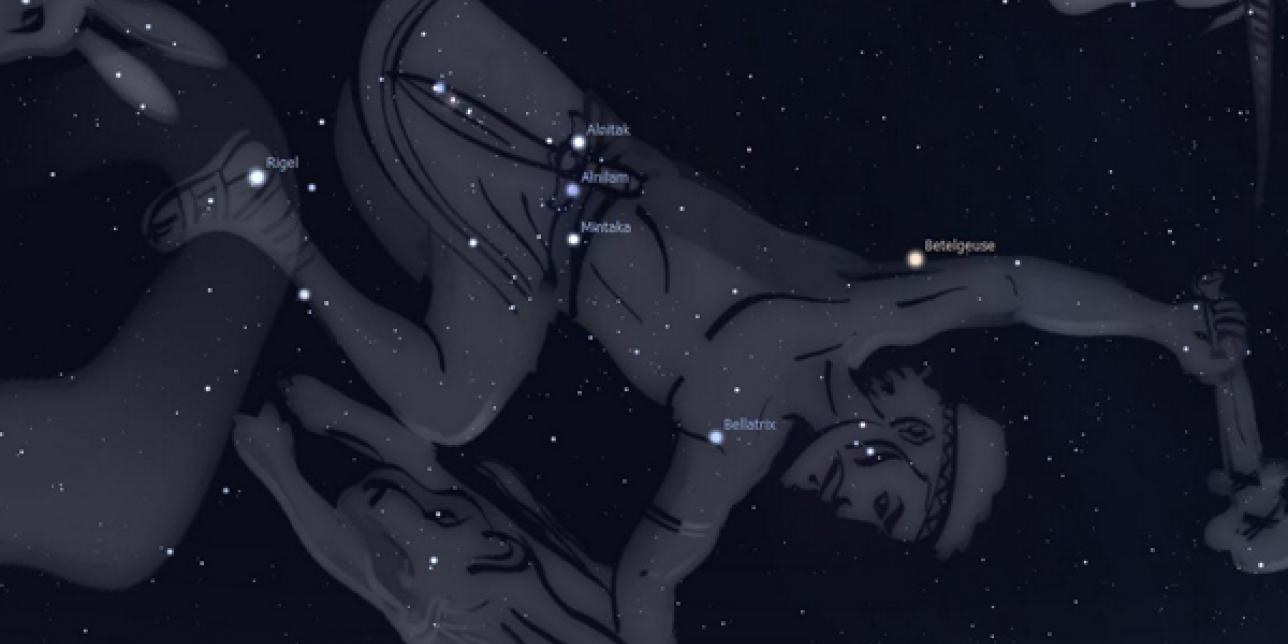 Ilustración de la constelación de Orión