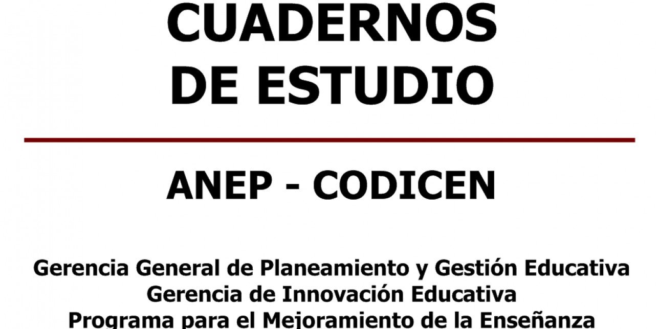 Texto que dice Cuadernos de estudio, Anep Codicen.