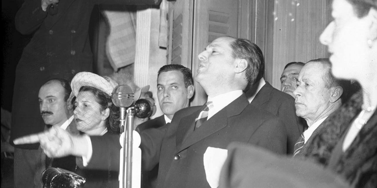 Fotografía del homenaje realizado al presidente Luis Batlle Berres en el año 1948.