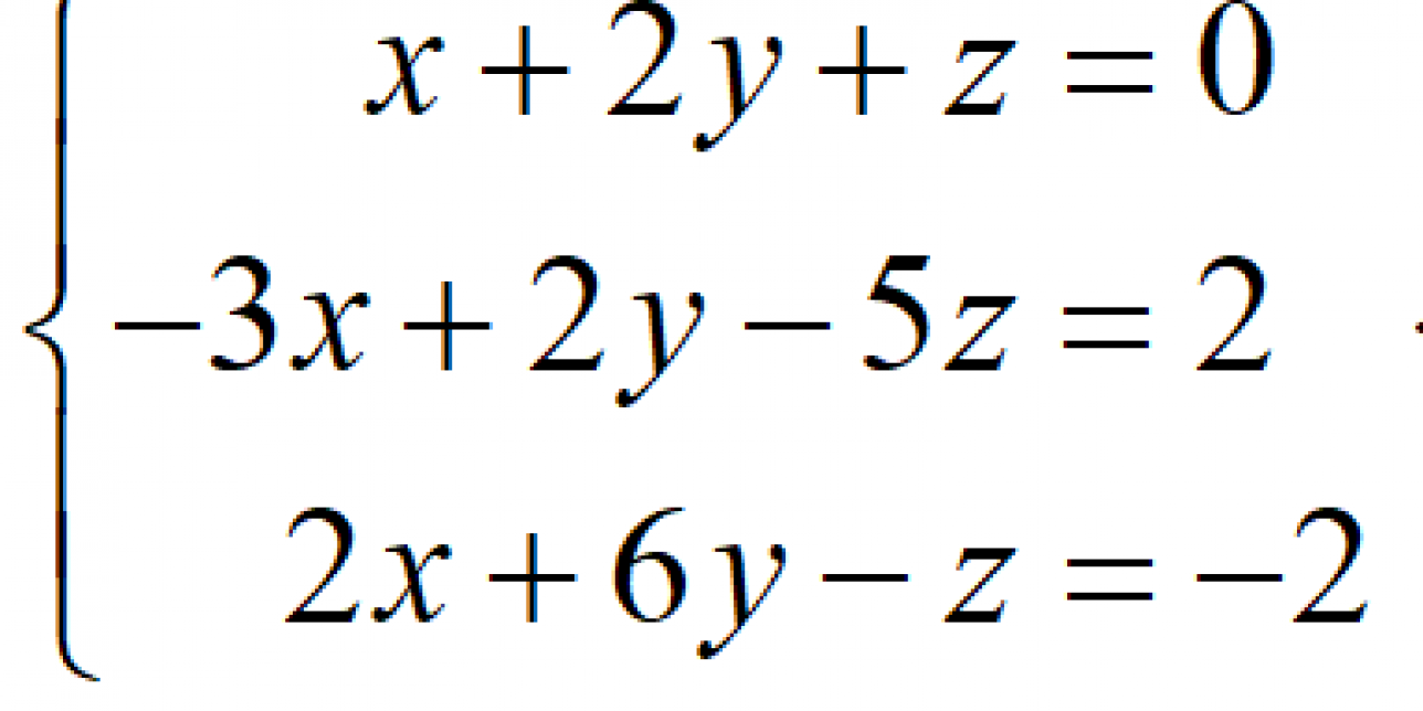 sistema de ecuaciones de 3x3