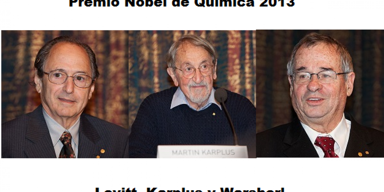 Imagen de tres laureados con el Premio Nobel en el 2013 en Química