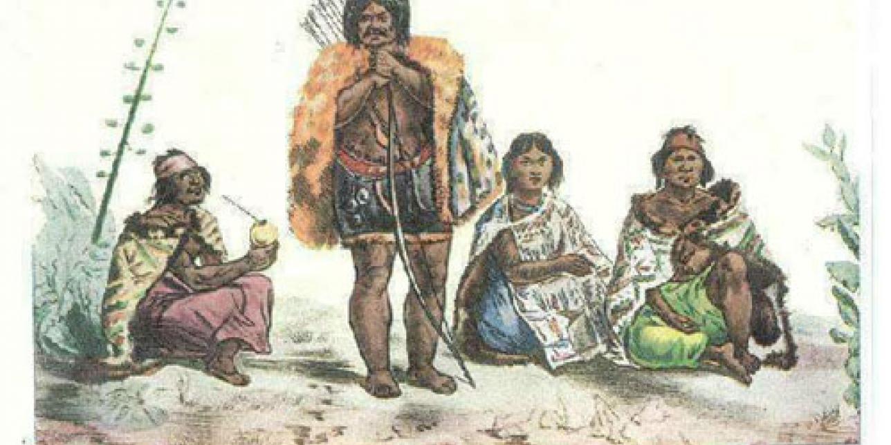 Dibujo de Vaimaca hacia 1822