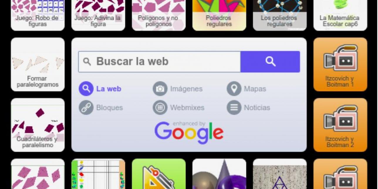 Captura de pantalla del sitio de symbaloo de geometría